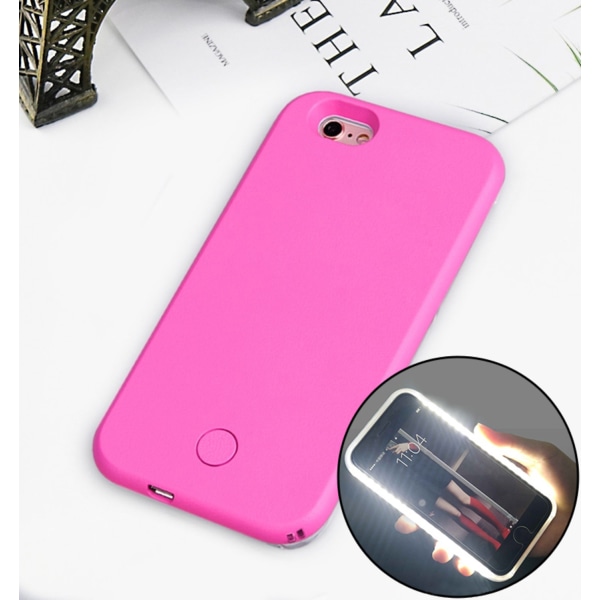 Iphone 7/8 Plus - Selfie Skal / Mobilskal Med Led-lampa (rosa)