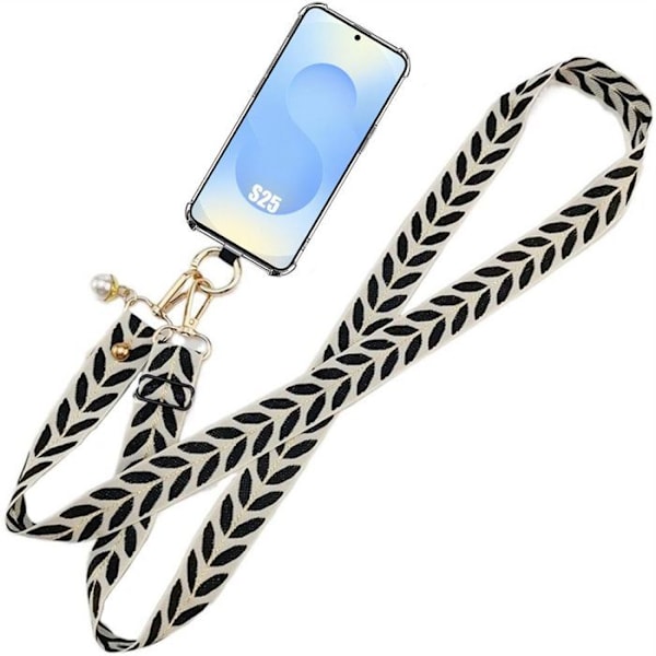 Booling Skyddsskal - Samsung Galaxy S25 - Stötsäker - Justerbar Rem - Transparent