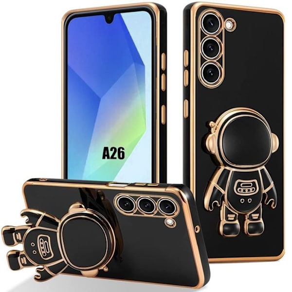 Booling Skyddsfodral - För Samsung Galaxy A26 5G - Silikon - Stötsäker - Astronautställning Svart