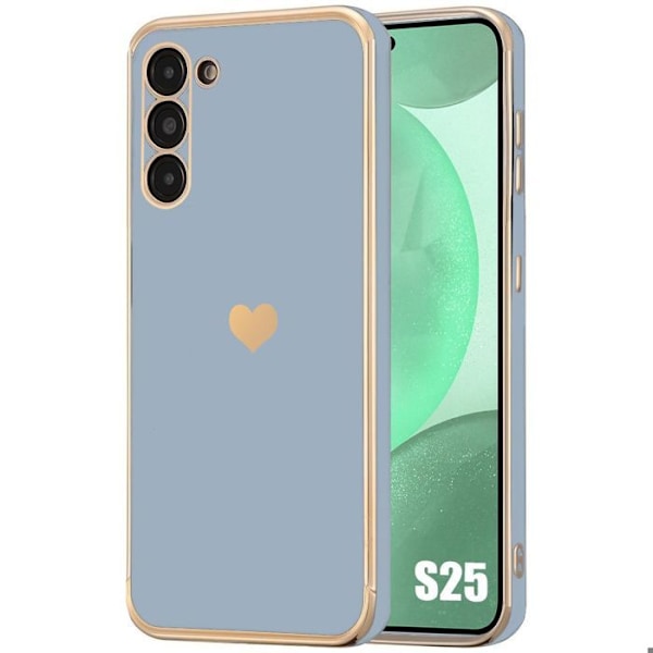 Booling Coque För Samsung Galaxy S25 - Tpu-Skydd Stötabsorberande, Repbeteckning Mjuk Blå Gyllene