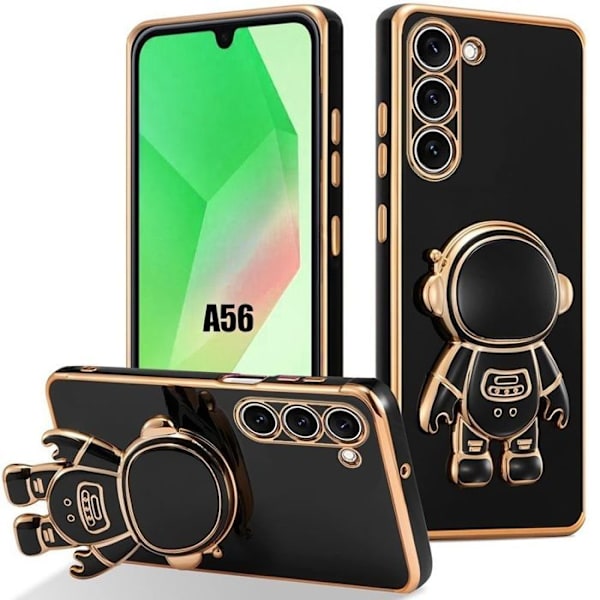 Booling Skyddsskal - För Samsung Galaxy A56 5G - Tpu Stötsäker - Justerbart Stativ - Svart