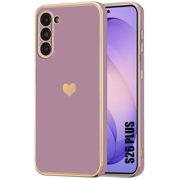 Booling Coque Cœur - För Samsung Galaxy S26 Plus - Silikon Stöttålig Repfria Mjuk - Lila