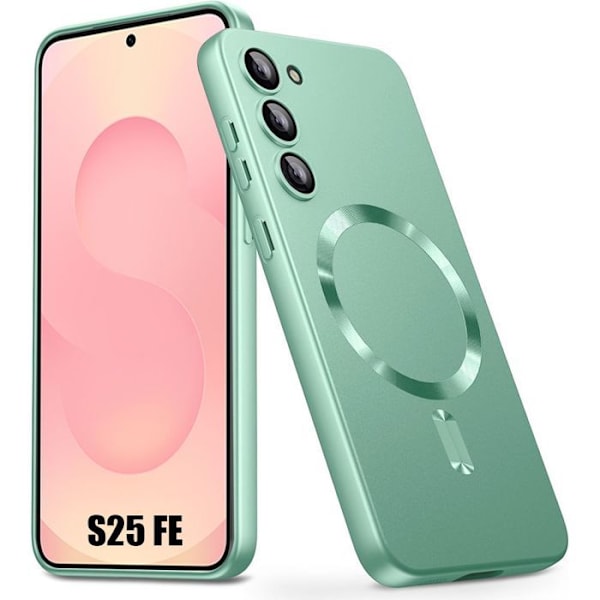 Booling Silicone Skal - För Samsung Galaxy S25 Fe - Stötsäker Med Magnetring - Grön