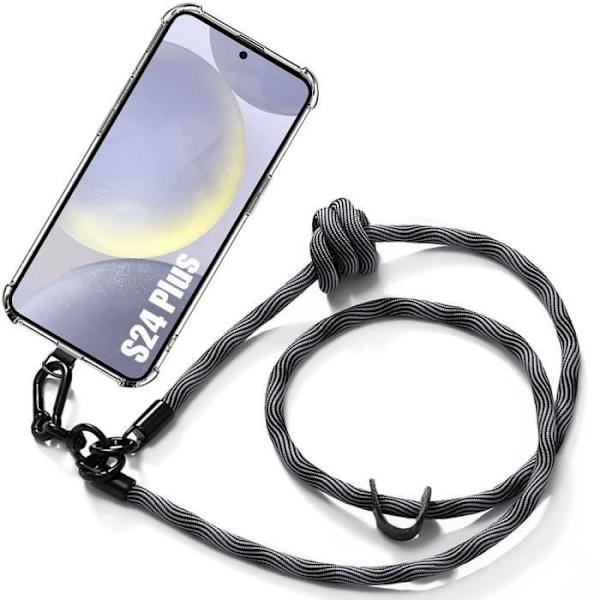 Booling Skyddsskal - För Samsung Galaxy S24 Plus - Transparent - Stötsäker - Avtagbart Snöre 120Cm