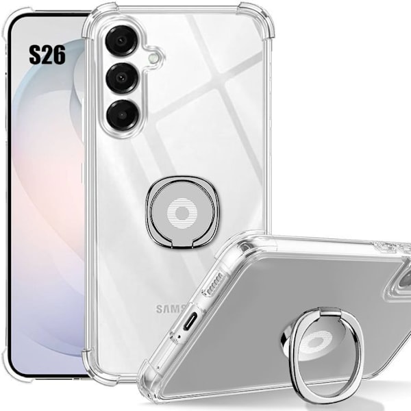 Booling Coque Anneau - För Samsung Galaxy S26 - Stöttålig Transparent Med Justerbart Stöd