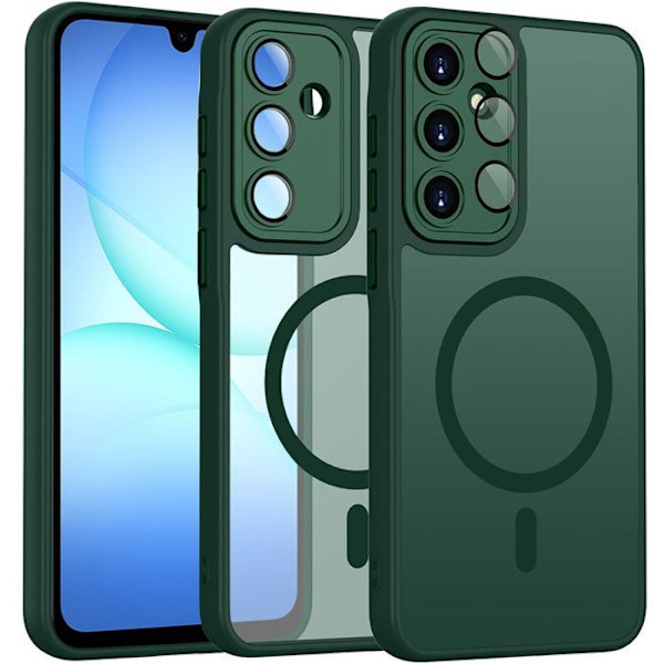 Booling Skyddshölje - För Samsung Galaxy A17 5G/4G - Stötsäker - Nattgrön - Magnetiskt Ring