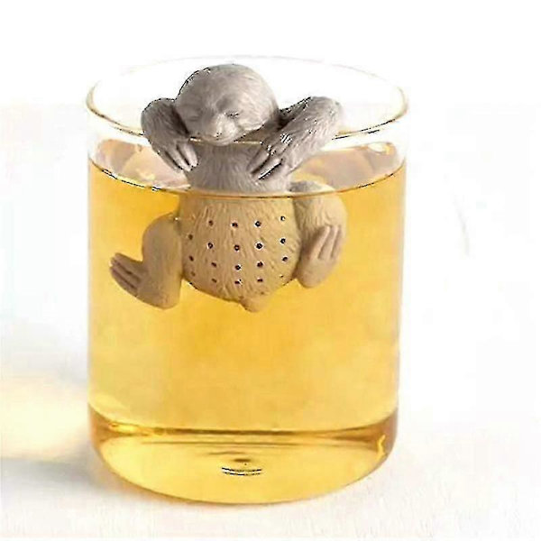 Denne bedårende dovendyr-formede te-si er lavet af silikone, er genanvendelig, fleksibel og nem at bruge. Den kan filtrere teblade.