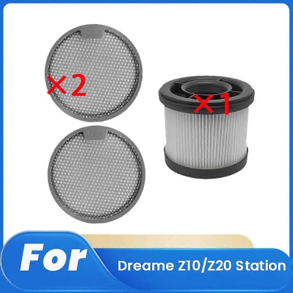 3 stk. Filter og Filtervat til Dreame Z10 Station Fejerobot