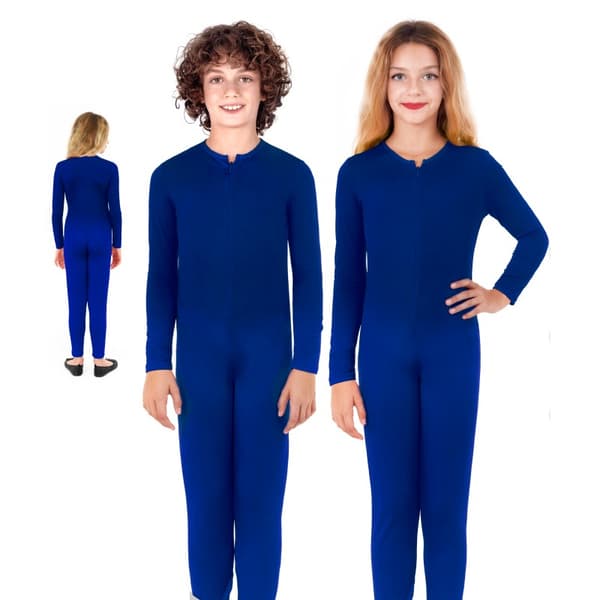 Unisex kokovartaloleotard näkymättömällä vetoketjulla lapsille, pojille, tytöille, toinen iho -asu tanssiin, teatteriin, Halloweeniin, karnevaaliin