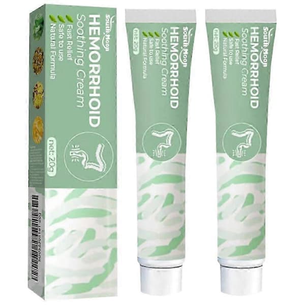 Hemorroideberoligende krem lindrer perianale byller, pleieprodukter (2 stk)