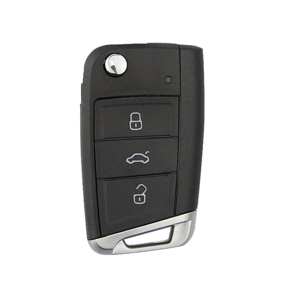3 Knapper Flip Folding Fjernkontroll Bilnøkkelhus for VW Gollf MK7 Skoda Octavia Seat Golf 7 Polo Passat Mk2 Touran