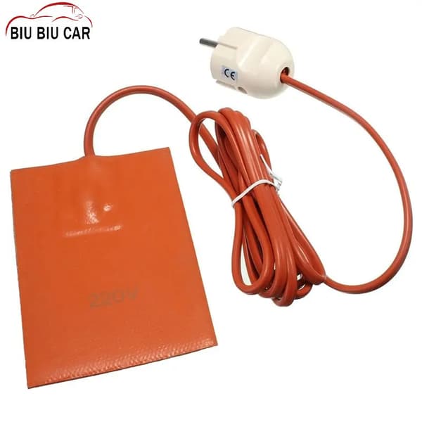220V 250W Bilmotor Oljepanne Sumptank Varmeplate Bil Drivstofftank Varmeapparat 9x13cm Motoroljetank Slitasjebeskyttelse Termostatbryter