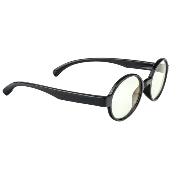 Northix Anti Blue Light-briller Til Børn, Rund - Sort Black One Size