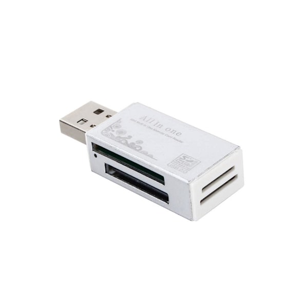 Kompakt USB Minneskortläsare | 4 i 1