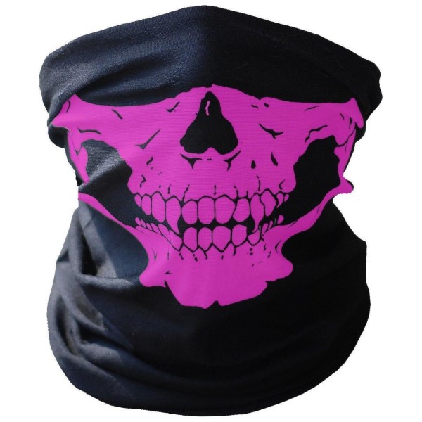 Northix Lyserød Skelet Maske / Halstørklæde Tørklæde | Halloween - Ske Pink