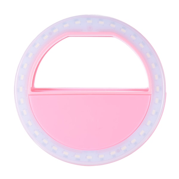 Northix Universal Selfie Lampe / Ring Med Forskellige Lys Tilstande Pink