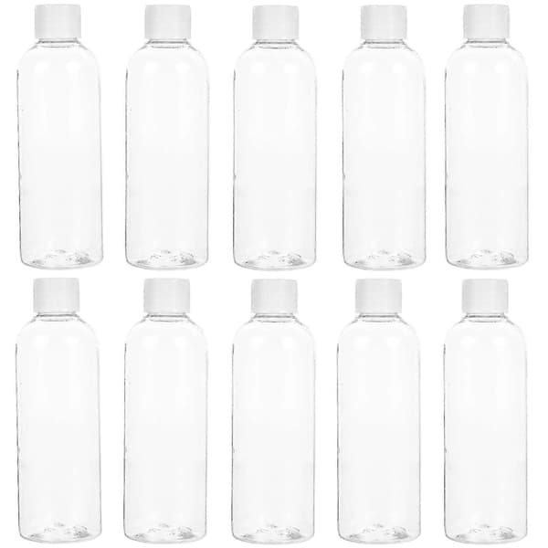 10 stk. 100 ml Transparent Plastik Tom Flaske Bærbar Låg Dispenser Genopfyldelige Flasker Multifunktionel Kosmetikbeholder til Rejsebrug