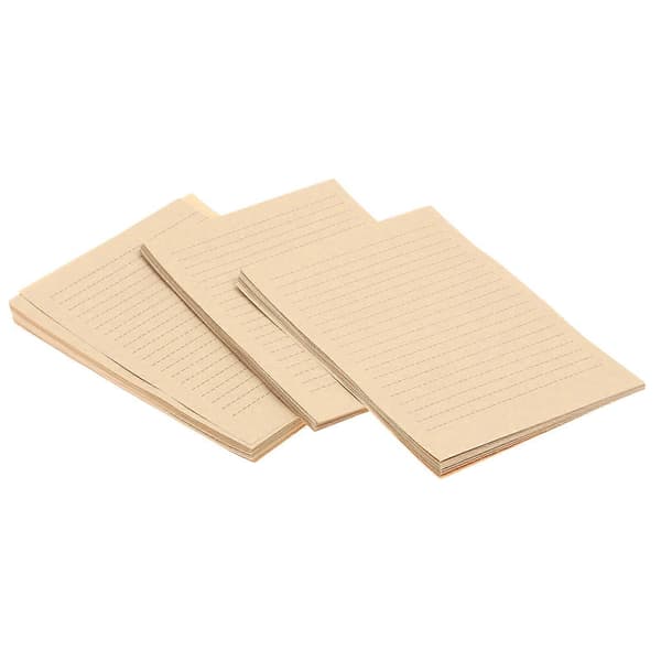 100 ark A5 Vintage Linjeret Kraft Brevpapir Retro Skrivepapir