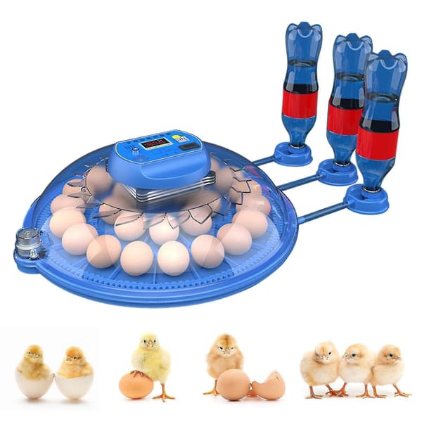 Dobbeltbrett egginkubator med automatisk eggvender og vanningssystem, kompatibel med fjærfe på gården