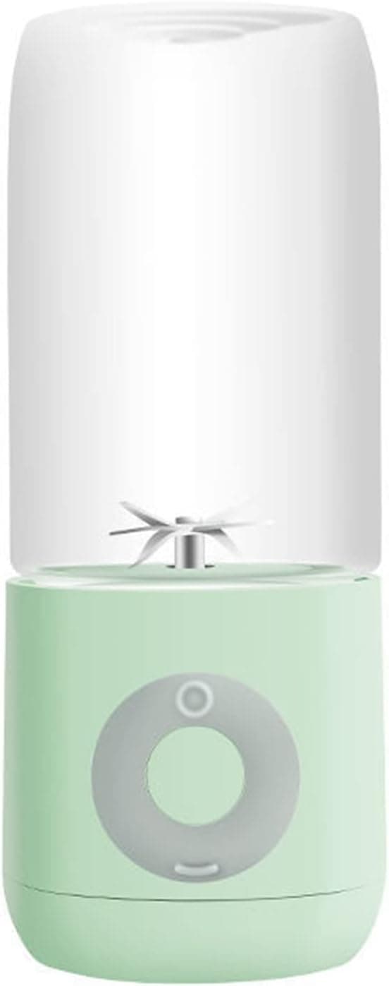 Bærbar personlig mini smoothie blender USB elektrisk juicer kop husholdningsfrugtblender med 6 knive 1500mah til kontor køkken hjem, grøn
