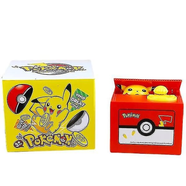 Pikachu Myntsparegris med musikk Stjele Pengerboks Actionfigur Leker Elektronisk Pengesparende Boks Barn Gave Db