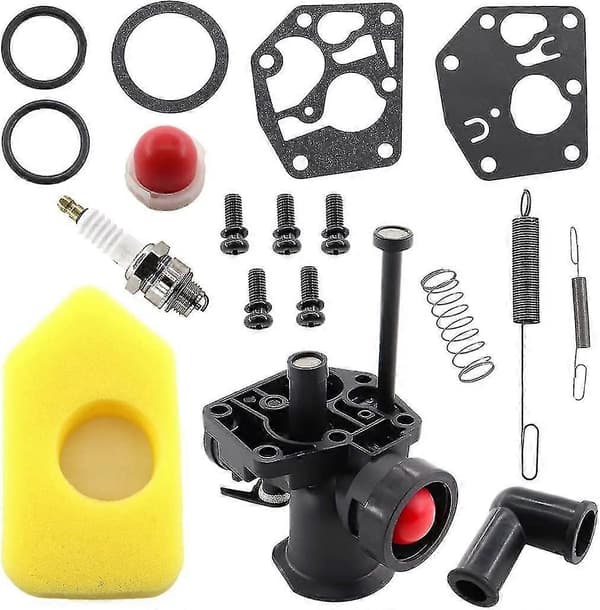 Briggs & Stratton Förgasarkit för Gräsklippare 499809 498809a 494406 & Luftfilter 698369 Regulatorfjäder 691859 692211 Membran 795083 495770 [DB]