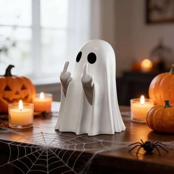 Halloween-aavehahmo – karmiva ja söpö aavepatsas kotiin, työpöydälle, juhlakoristeeksi | Hauska aave Halloween-sisustus sisätiloihin