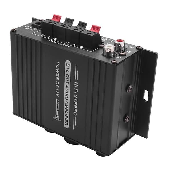 12V Mini Audio Power Bilforstærker Digital Audio Modtager AMP Dobbelt Kanal 20W+20W Bas Diskant Volu DB