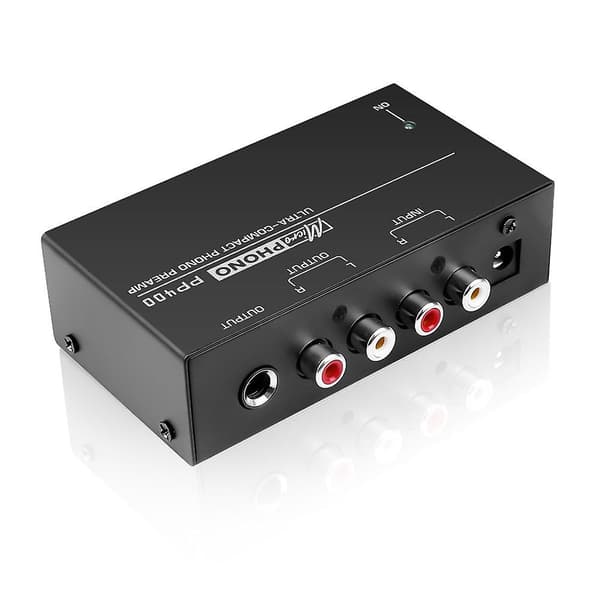 Ultrakompakt Phono Forforsterker med RCA Inngang og Utgang 1/4 Tommers TRS Grensesnitt Preamplificador Platespiller Forforsterker PP400 [db] EU-plugg