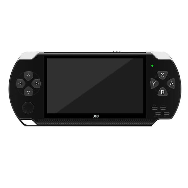 X6 4,3 tommers håndholdt spillkonsollspiller 10000 spill 32bit 8gb Støtte for Psp-spill/video/e-bok(svart)