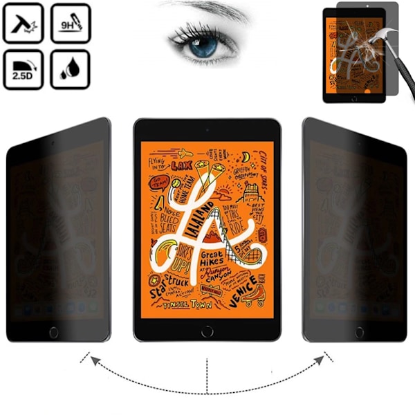 Välj Antispy skärmskydd iPad Air/Pro/Mini 1/2/3/4/5/6/7/8/9/11 -