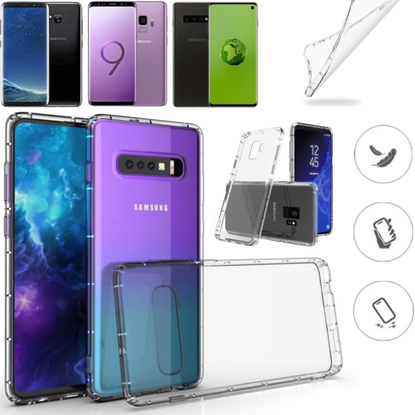 1SWEDEN Vælg Samsung Galaxy S10/s9/s8/s7 Plus/edge Skalpude - Transparent S10+ Case