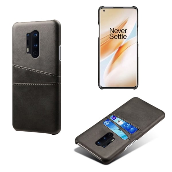 1SWEDEN Kortholder Oneplus 8 Pro Shell Mobil Skal Hul Til Oplader Hovedtelefoner - Black 5g