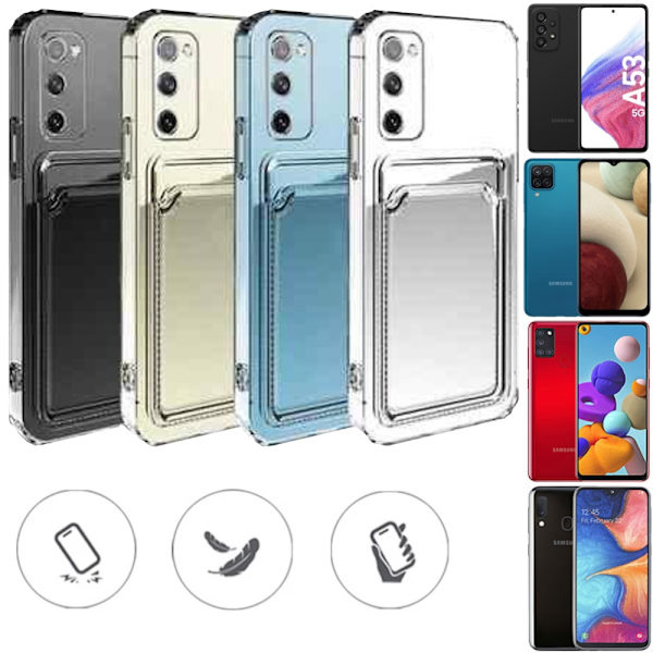 1SWEDEN Samsung A53/a33/a13/a52/a42/a12/a41/a21s/a20e Skal Til Etui - Transparent A53 5g Galaxy