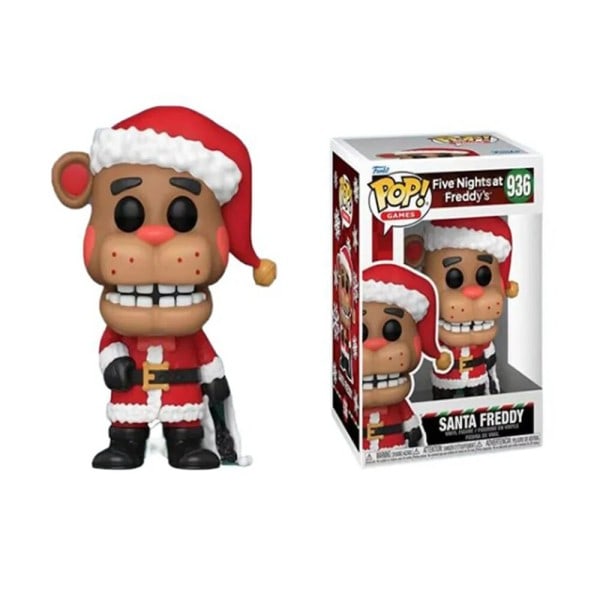 Pop Five Nights at Freddy´s Fnaf Bear SANTA FREDDY Spel Action Figure At Five Nights Security Breach Modell Barn Toy