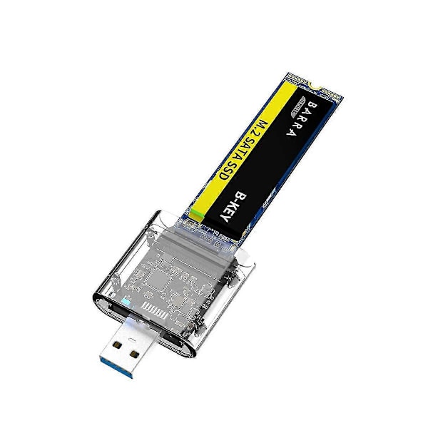 M2 SSD-hölje M.2 till USB 3.0 5Gbps höghastighets SSD-hölje lämpligt för SATA M.2 NGFF SSD 2242 2260 2280Mm Ca