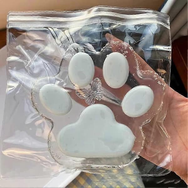 Kjempe Pote Squishy for Barn Voksne, Stor Furry Kattepote Squishy Leker for Stresslindring, Supermyke Klemme Fidget Leker[D]