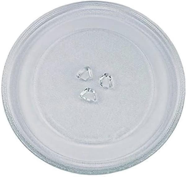 Sunrain Dreietaller for Mikrobølgeovn 24,5 cm Mikrobølgetallerken 245 mm Glasstallerken Dreietallerken Erstatning Te