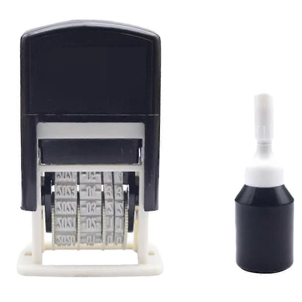 Simpelt automatisk stempel med sort blæk til virksomheder, datostempel, digitalt stempel