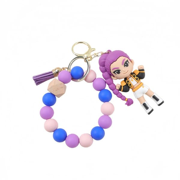 Heksejeger silikonperle nøkkelring KPOP tegneserieveske lite anheng anime anheng armbånd gave