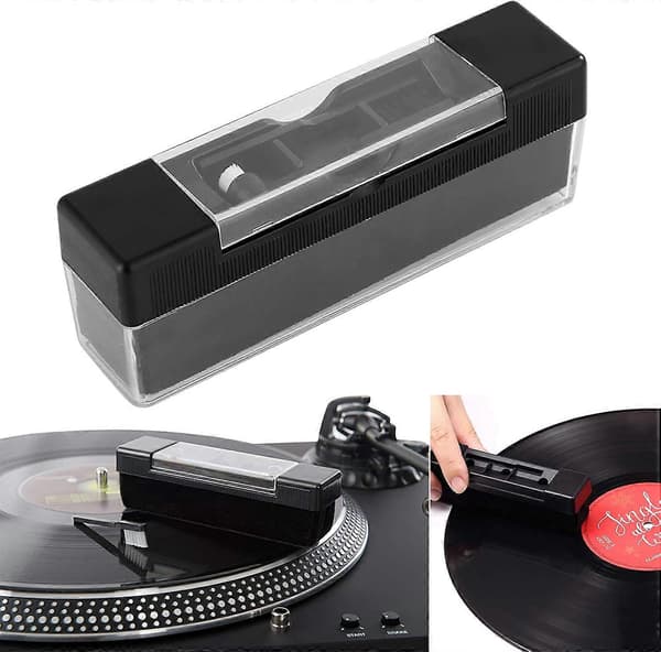 Profesjonelt vinylplate-rengjøringssett, sikker rengjøring av plateoverflaten, forlenger levetiden til vinylplater, skånsom og effektiv støvfjerning