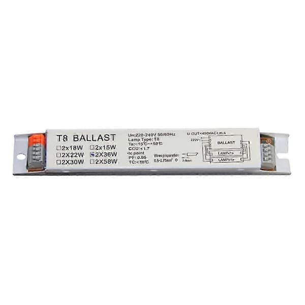 T8 2x36W Elektronisk Ballast til UV Kimdræbende Lampe, Lysstofrør til Hjemmekontorartikler Jernplade