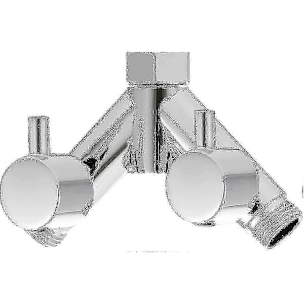Messing avleder dusj avstengningsventil 2-veis Y-splitter 1/2 tomme for dusjslange og dusjhode krom