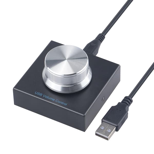 USB-volumkontroll PC-datamaskin høyttaler lydvolumkontroll knott én knapp demp plug and play