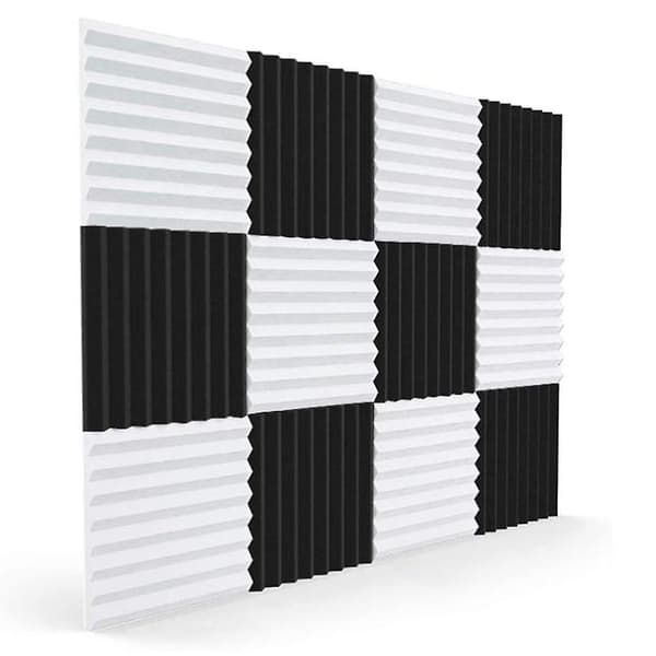 12 stk Akustiske Skumplater, Lydisolering Lyddempingspute, for Studio Tak Spillrom