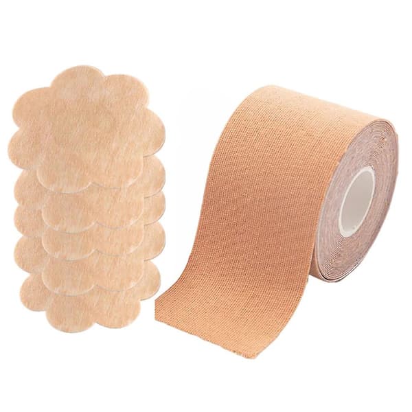 Boob Tape, Erstat Bra - Øjeblikkelig Brystløft Brysttape, Velegnet Til A-dd, Boobytape Til Brystløft, Inkl. 1 Brystløft Tape, 5 Par Satin B