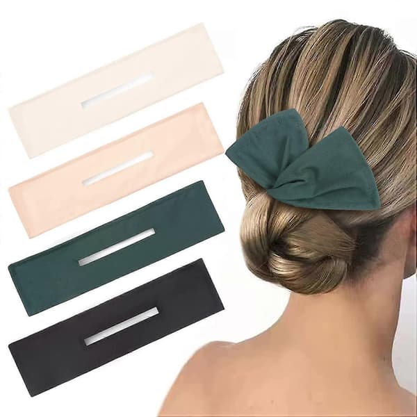 Deft Bun, 4 stk Hårbollemaker Fransk Hårklipp Twist Hårverktøy Solid Farge Mote Hårbolle Wraps Fleksibel Donut Rask Bolle Twister For Kvinner Jenter