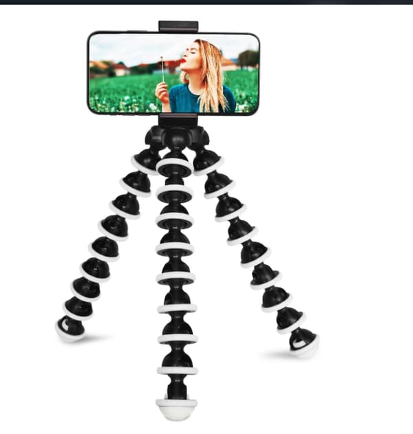 Universal Smartphone Stativ - Gorillapod med Telefonholder, Mini Bærbar Fleksibel Stativ, Kamera Stativ til iPhone og Android Enhed, Vejer Kun 1