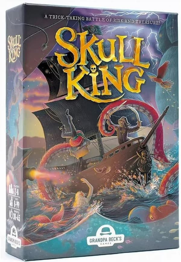 Skull King - Äärimmäinen merirosvojen tikinottopeli | Pelien Cover Your Assets & Cover Your Kingdom luojilta | 2-8 pelaajaa 8+