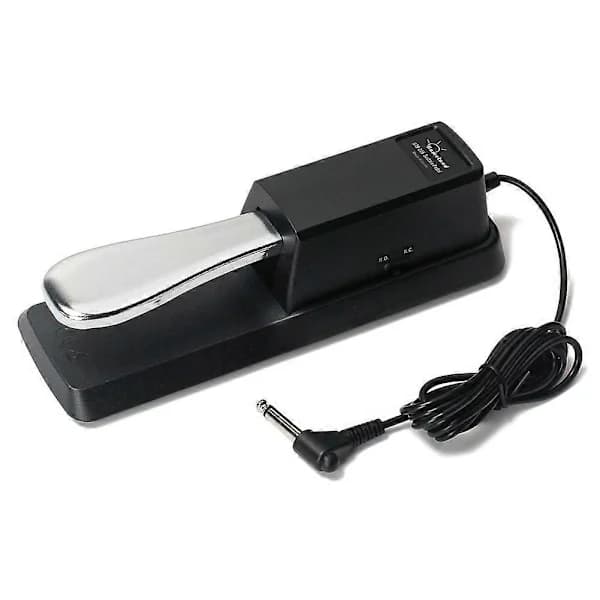 Høykvalitets Piano Keyboard Sustain Pedal med Sklisikker Gummibunn for MIDI Keyboard, med 1/4 Tommers Jack